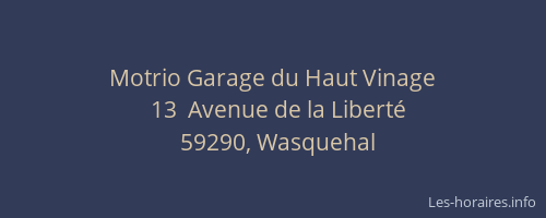 Motrio Garage du Haut Vinage