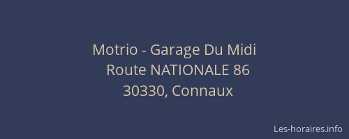 Motrio - Garage Du Midi