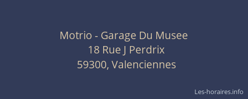 Motrio - Garage Du Musee