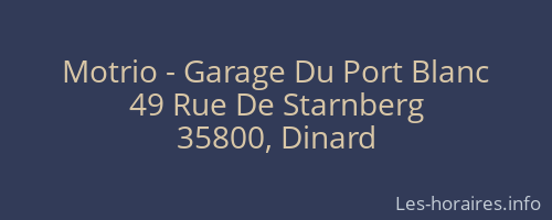 Motrio - Garage Du Port Blanc