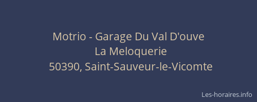 Motrio - Garage Du Val D'ouve