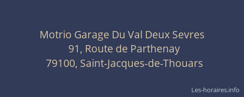 Motrio Garage Du Val Deux Sevres