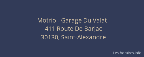 Motrio - Garage Du Valat