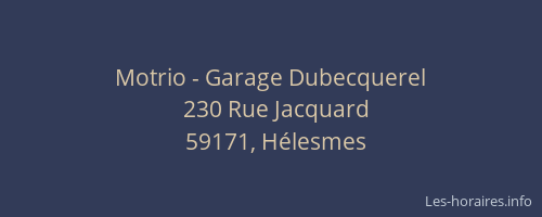 Motrio - Garage Dubecquerel