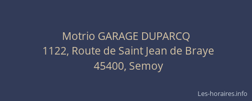 Motrio GARAGE DUPARCQ