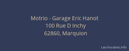 Motrio - Garage Eric Hanot