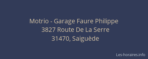 Motrio - Garage Faure Philippe