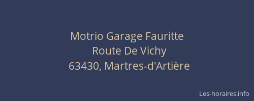 Motrio Garage Fauritte
