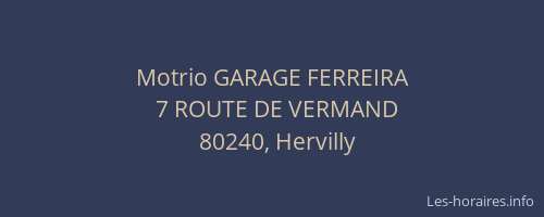 Motrio GARAGE FERREIRA