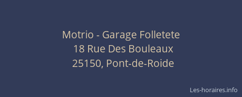 Motrio - Garage Folletete