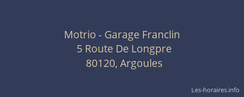 Motrio - Garage Franclin