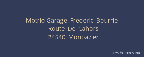 Motrio Garage  Frederic  Bourrie