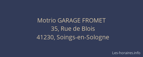 Motrio GARAGE FROMET