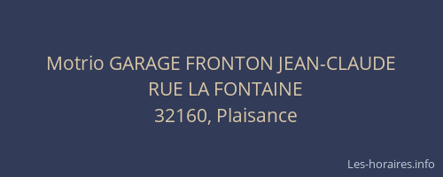Motrio GARAGE FRONTON JEAN-CLAUDE