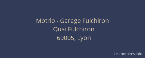 Motrio - Garage Fulchiron
