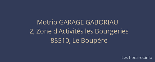 Motrio GARAGE GABORIAU