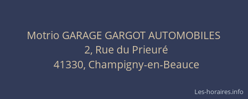 Motrio GARAGE GARGOT AUTOMOBILES