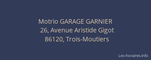Motrio GARAGE GARNIER