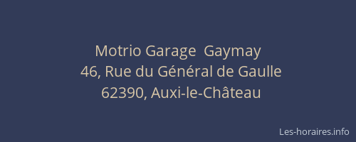 Motrio Garage  Gaymay