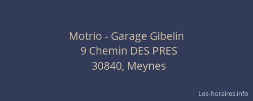 Motrio - Garage Gibelin