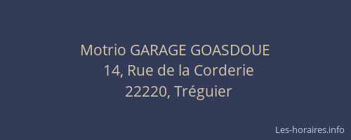 Motrio GARAGE GOASDOUE