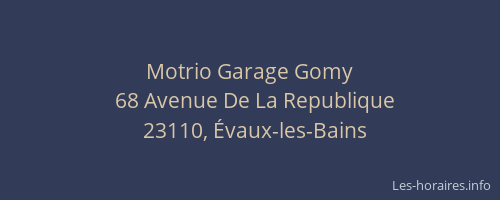 Motrio Garage Gomy
