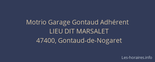 Motrio Garage Gontaud Adh&eacute;rent