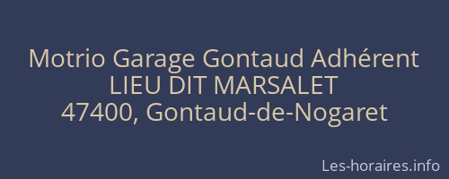 Motrio Garage Gontaud Adhérent