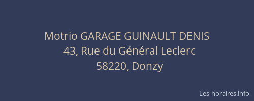 Motrio GARAGE GUINAULT DENIS
