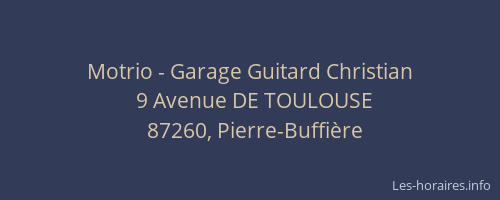 Motrio - Garage Guitard Christian