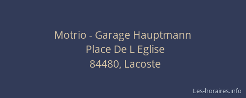 Motrio - Garage Hauptmann
