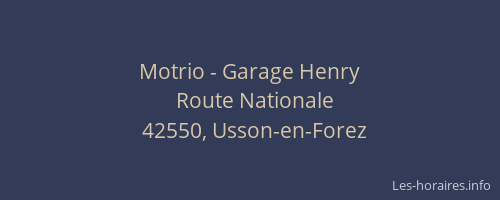 Motrio - Garage Henry