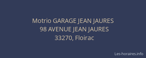 Motrio GARAGE JEAN JAURES