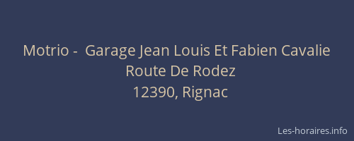 Motrio -  Garage Jean Louis Et Fabien Cavalie