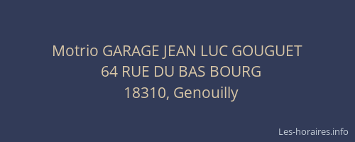 Motrio GARAGE JEAN LUC GOUGUET