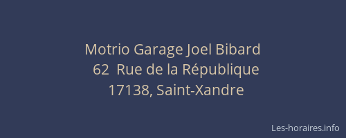 Motrio Garage Joel Bibard