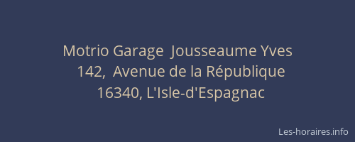 Motrio Garage  Jousseaume Yves
