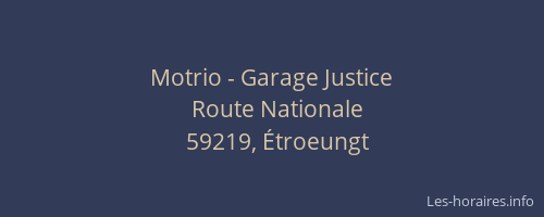Motrio - Garage Justice