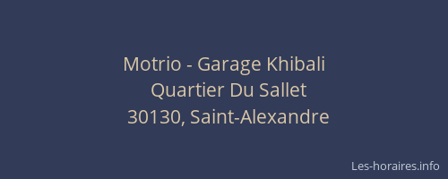 Motrio - Garage Khibali