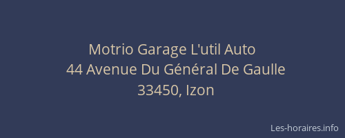 Motrio Garage L'util Auto