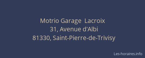 Motrio Garage  Lacroix