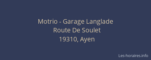 Motrio - Garage Langlade