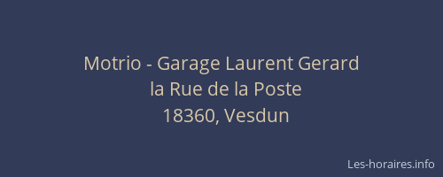 Motrio - Garage Laurent Gerard