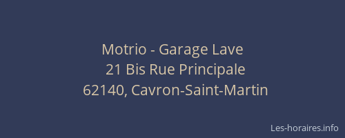 Motrio - Garage Lave