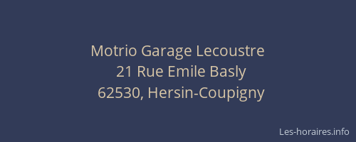 Motrio Garage Lecoustre