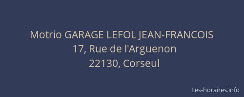 Motrio GARAGE LEFOL JEAN-FRANCOIS
