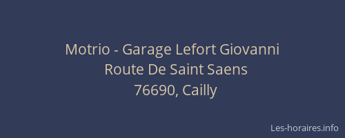 Motrio - Garage Lefort Giovanni