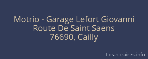 Motrio - Garage Lefort Giovanni