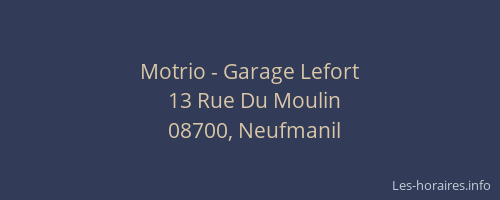Motrio - Garage Lefort