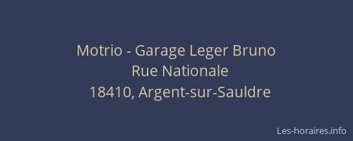 Motrio - Garage Leger Bruno